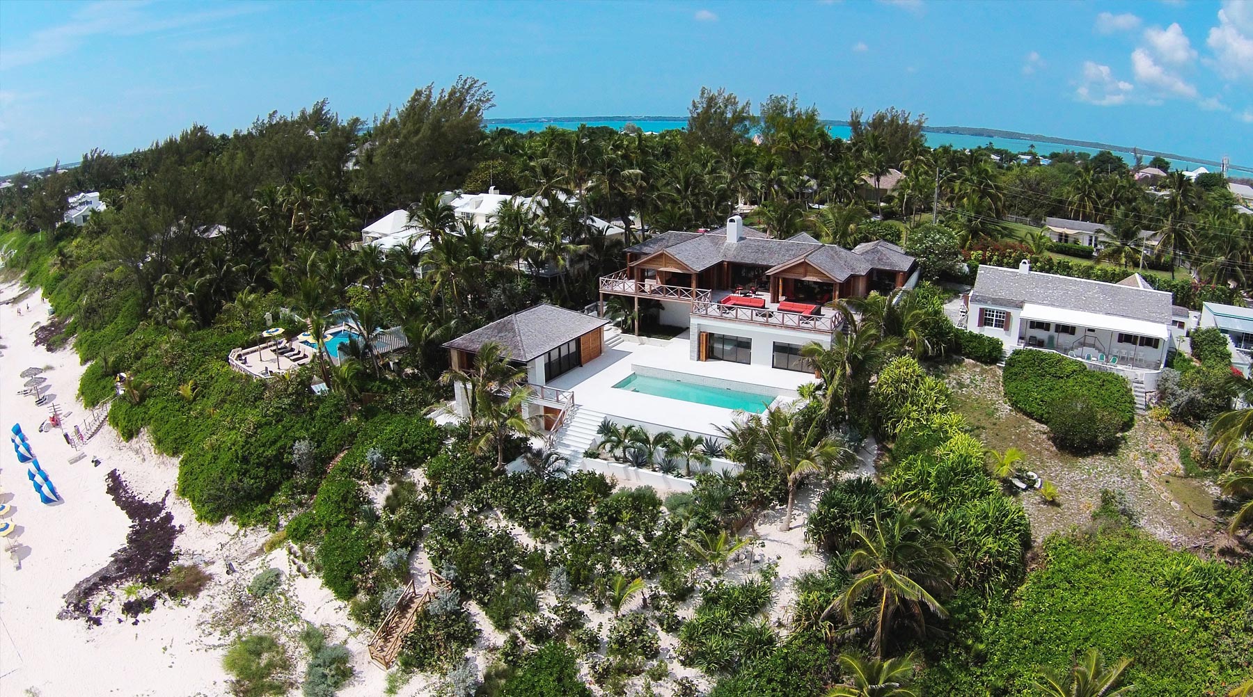 Bahamas Beach House Arial View